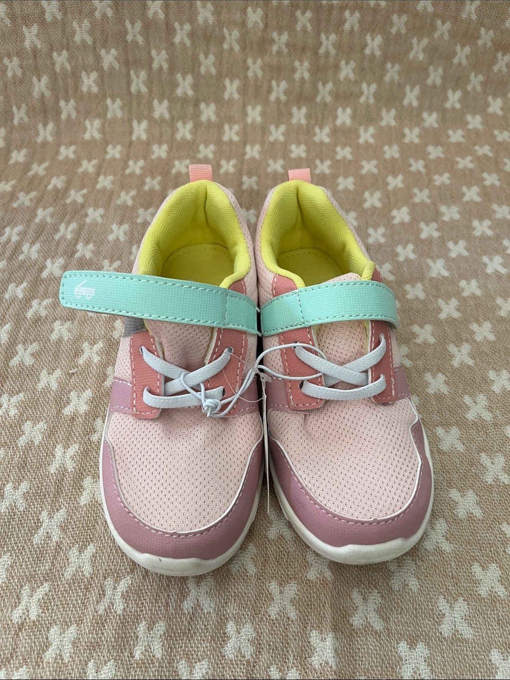 Kids Pink Mint & Yellow Sneakers